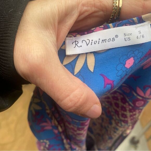 R. VIVIMOS PURPLE PRINTED MIDI DRESS-SIZES (4/6) - Picture 10 of 11